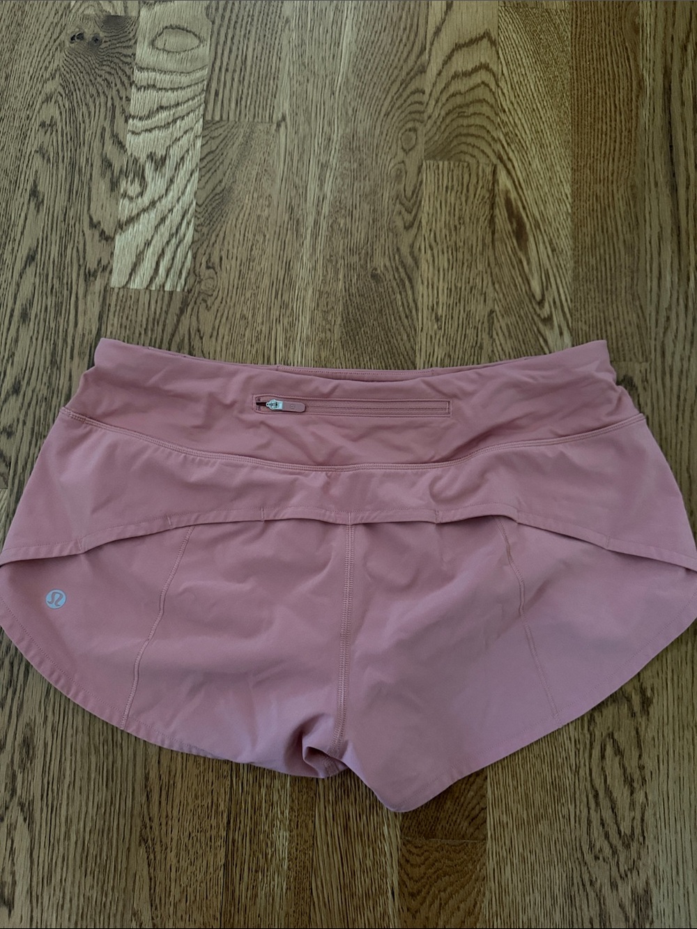 lululemon athletica burnt orange Layered Running Shorts - Picture 2 of 4